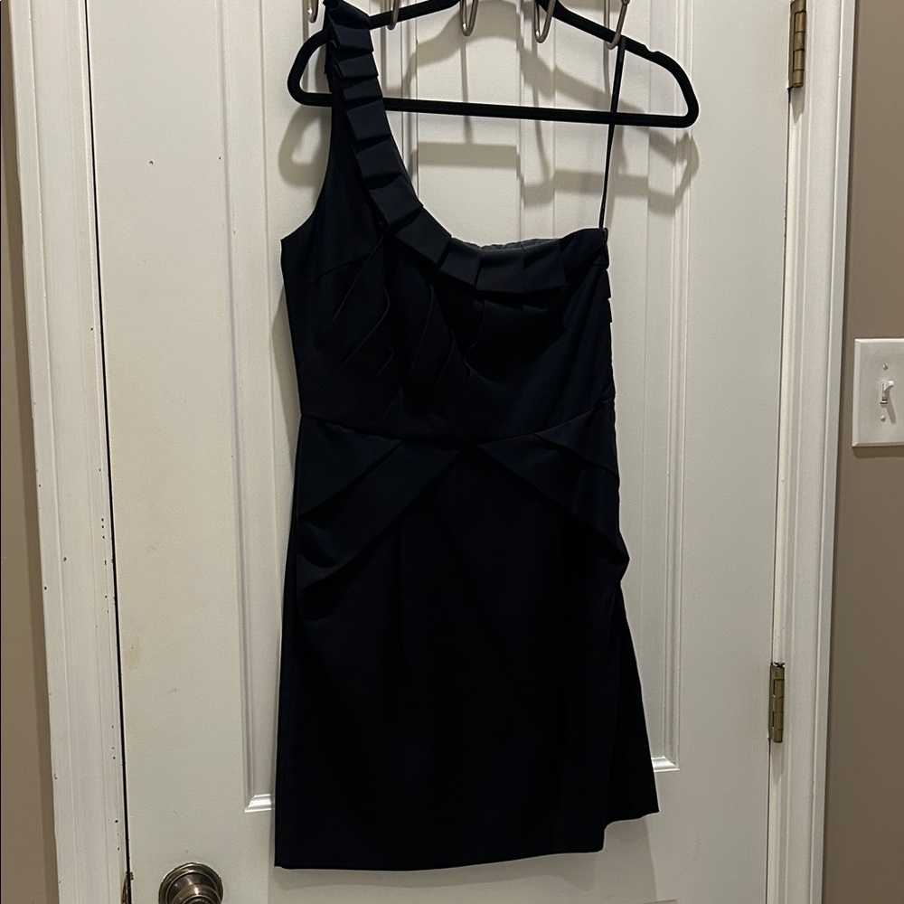 MM Couture Chic Black One-Shoulder Dress
